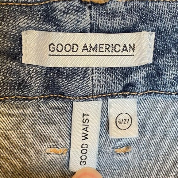 Good American Good Waist Chewed Hem Jeans, 27 - Picture 9 of 10